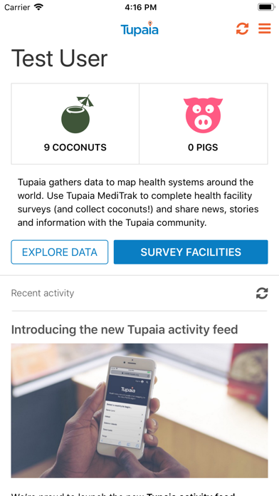 Tupaia MediTrak Screenshot
