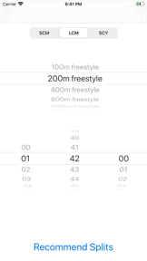 Swimming Splits screenshot