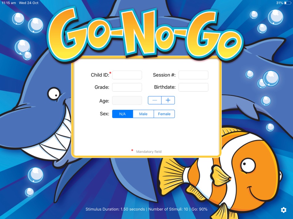 #1. EYT Go/NoGo (iOS) Podle: University of Wollongong