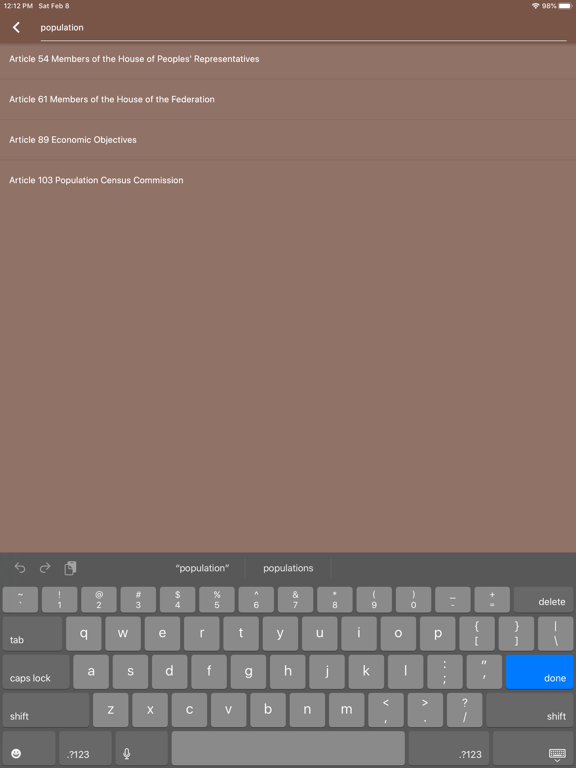 Ethiopian Constitution iPad screenshot 5 - Reference app
