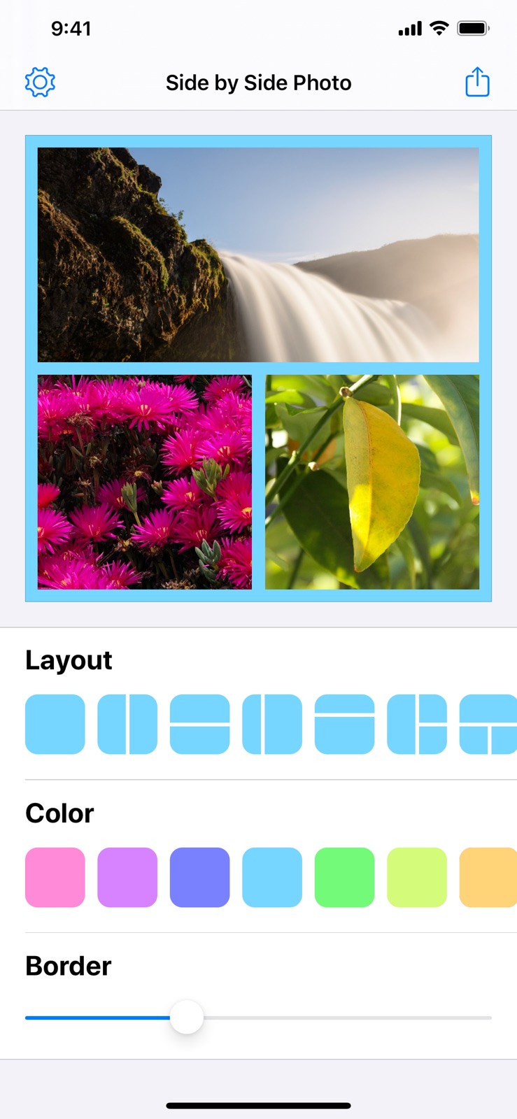 Side by Side Photo Editor Grid iphone screenshot 2