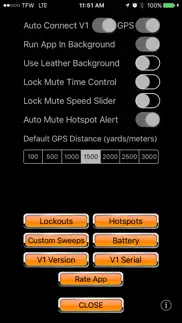 v1 radar connect pro iphone screenshot 2