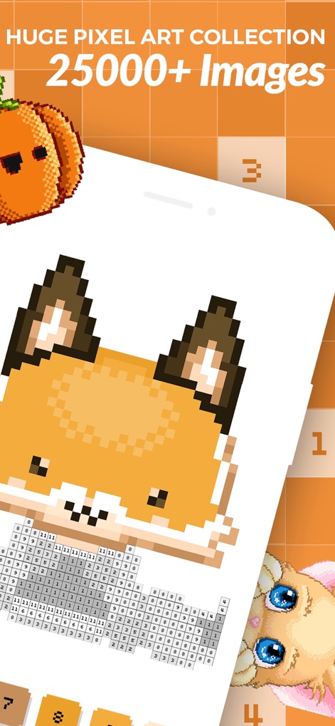 Color By Number! Pixel Art - color-by-number-pixel-art-fox-screenshot