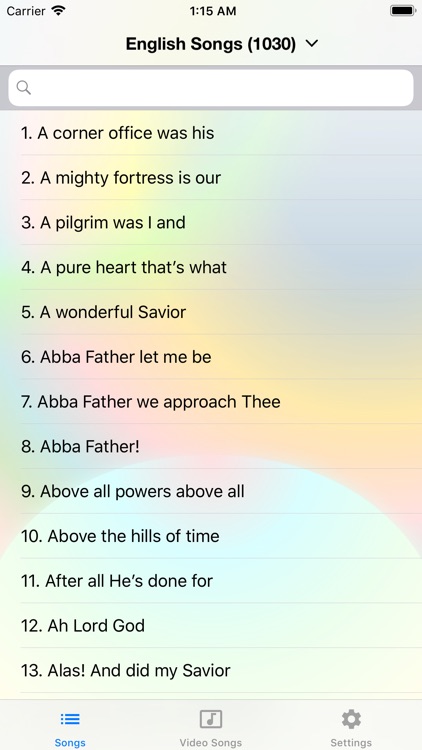 English Christian Songs