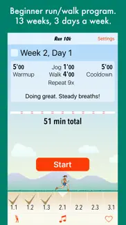 run 10k - couch to 10k program iphone screenshot 1