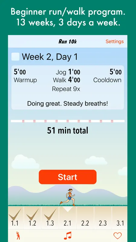 Run 10k - couch to 10k program screenshot 1 of 6