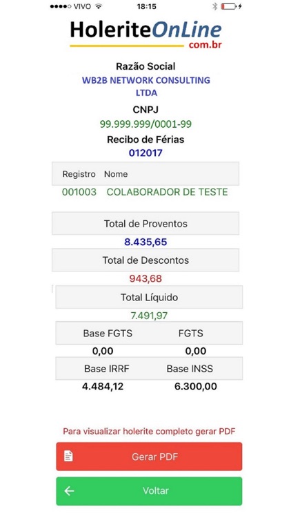 HoleriteOnline WB2B/ProcPrint