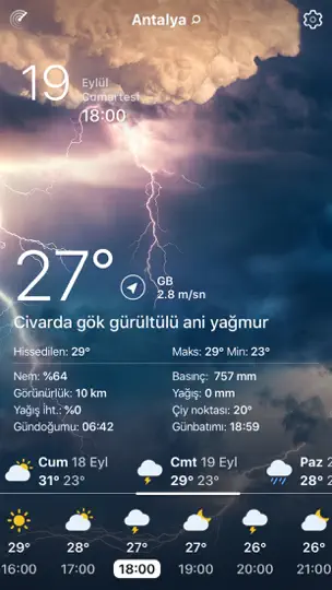 Canlı Hava Durumu - Tahminleri iPhone Ekran Görüntüsü 2