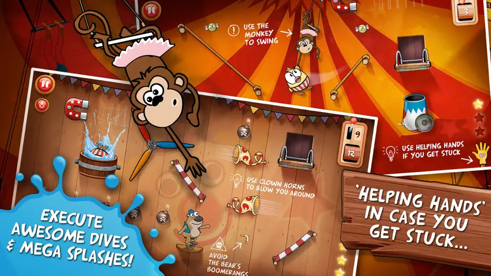 Capture d'écran de Drop The Chicken 2 The Circus sur iPhone 2