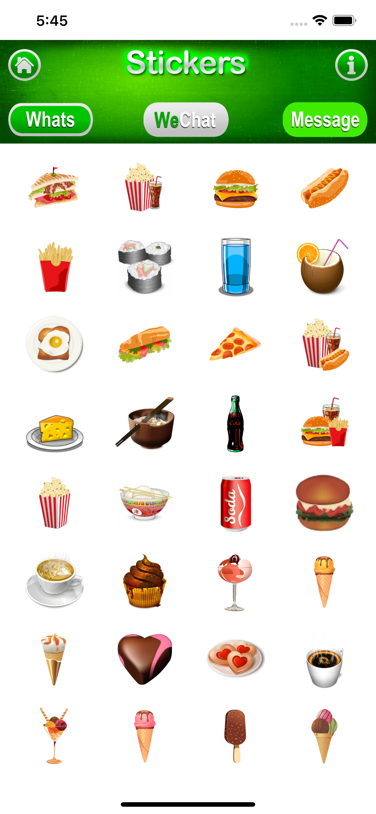 3D Stickers Lite, Messages
