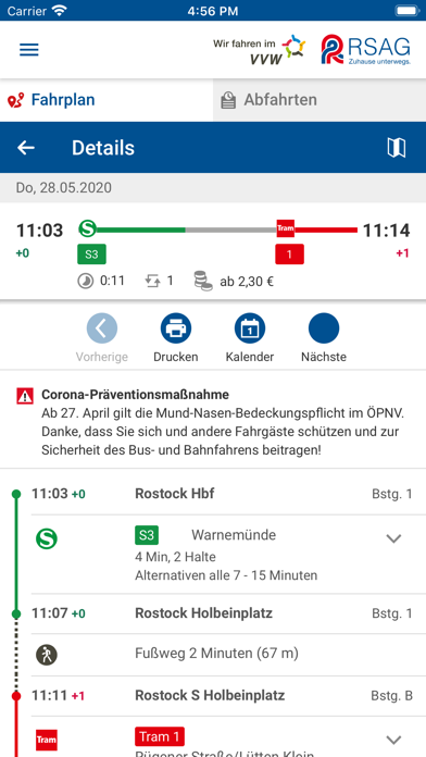 RSAG Fahrplan screenshot 4