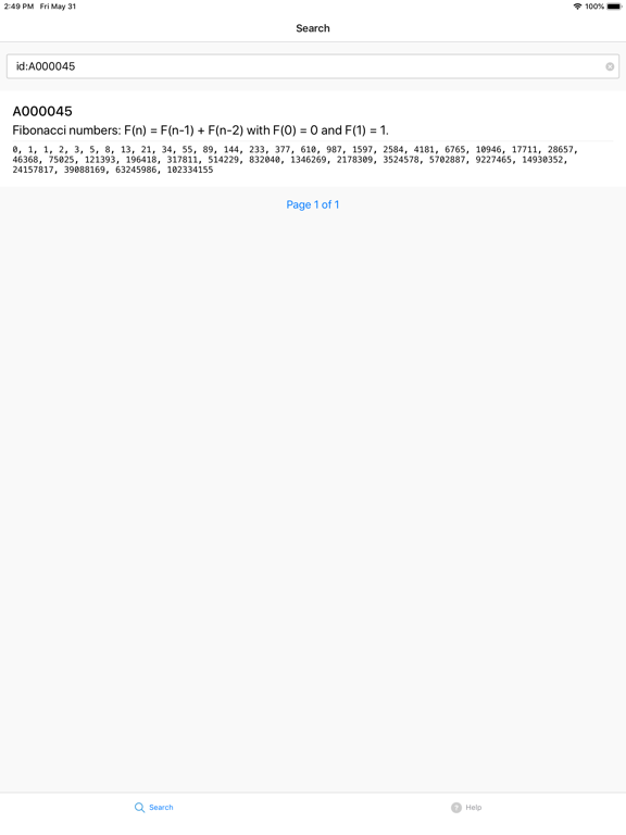 OEIS Client iPad screenshot 4 - Reference app