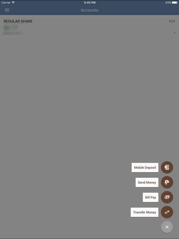 Brewer FCU Mobile Banking iPad screenshot 9 - Finance app