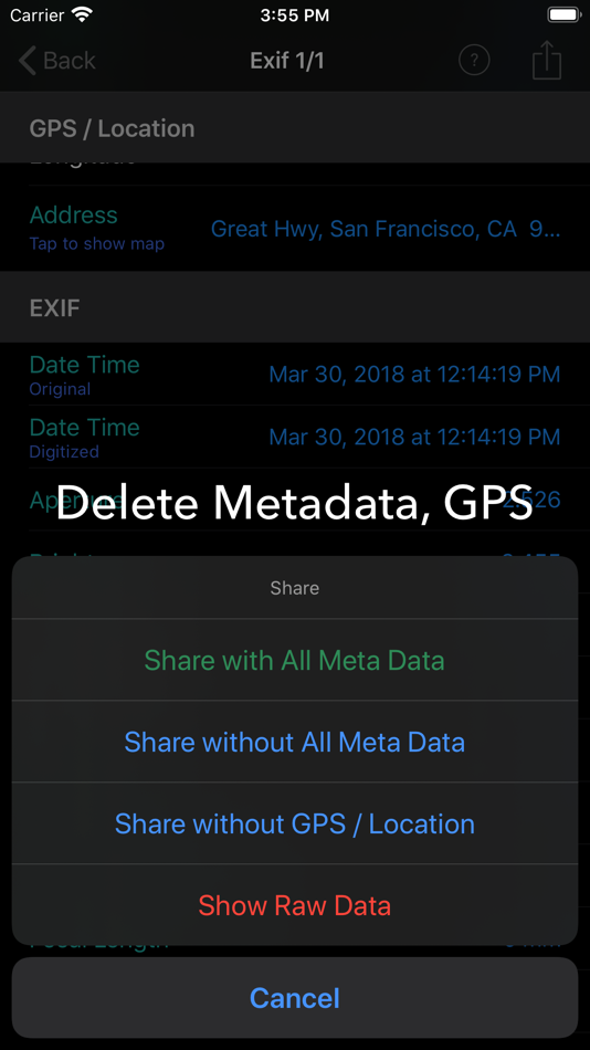 #4. EXIF Tool - Metadata Tool (iOS) 由: Dongwook Cho