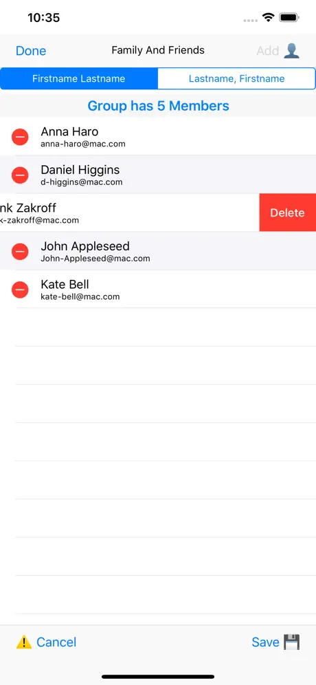 Groups - EmailGroups