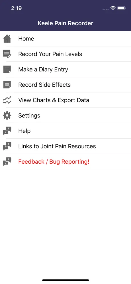 Keele Pain Recorder