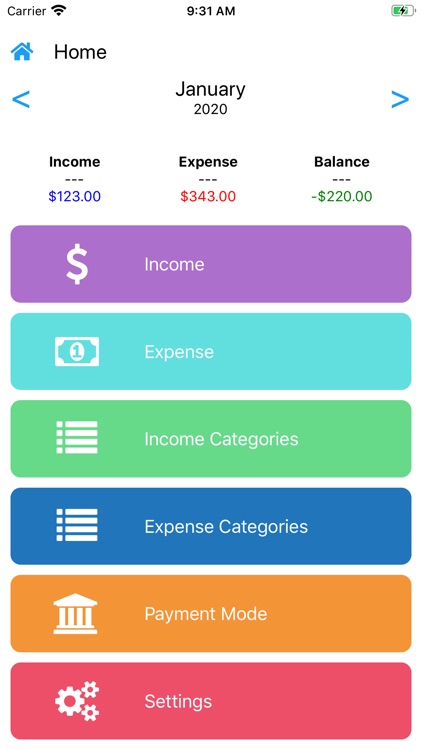 Monthly Expense Manager