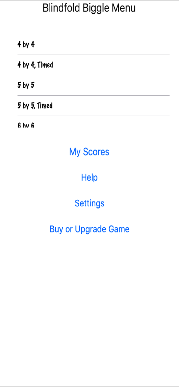 Blindfold Word Biggle