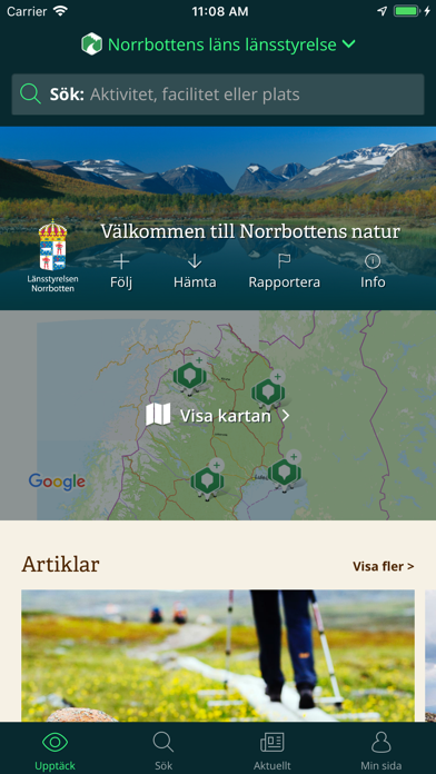 Norrbottens Naturkarta Screenshot