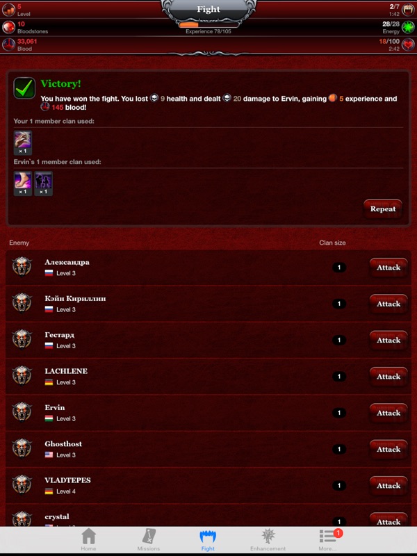 Jogo de Vampiros Móvel screenshot 9