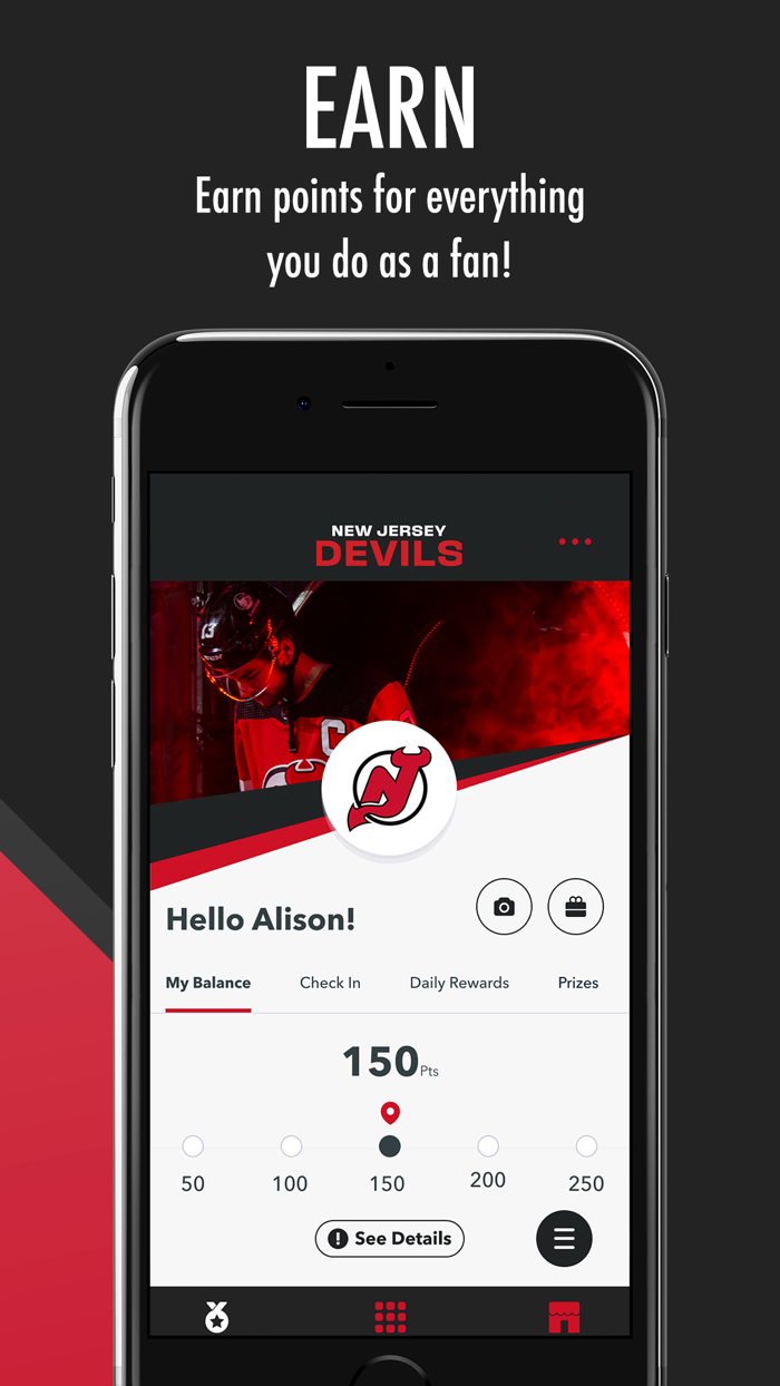NJ Devils Black and Red Rewards
