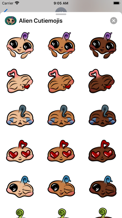 Alien Cutiemojis Screenshot 3 - AppWisp.com