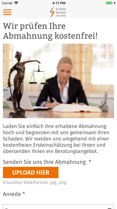 Abmahnradar Screenshot