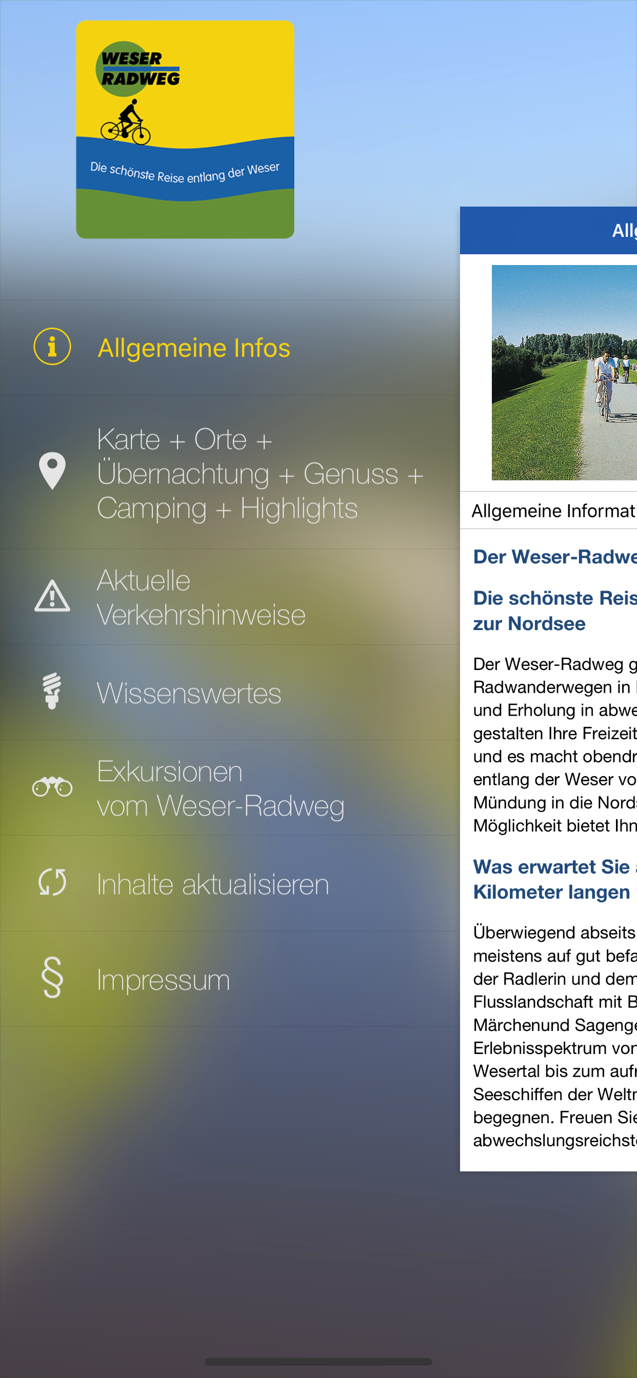 Offizielle Weser-Radweg-App