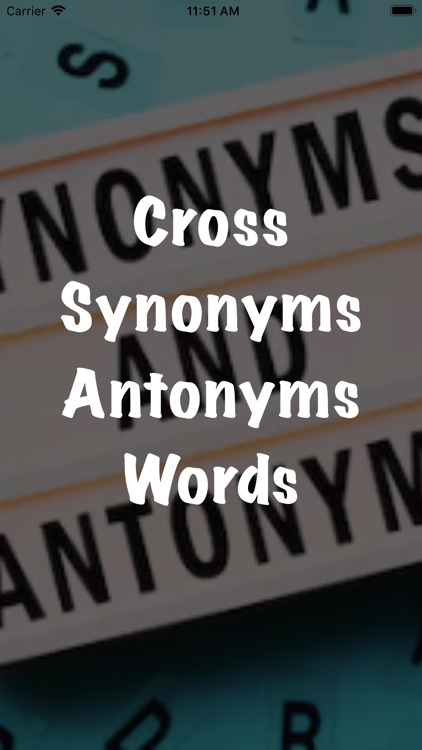 Cross Synonyms Antonyms Words