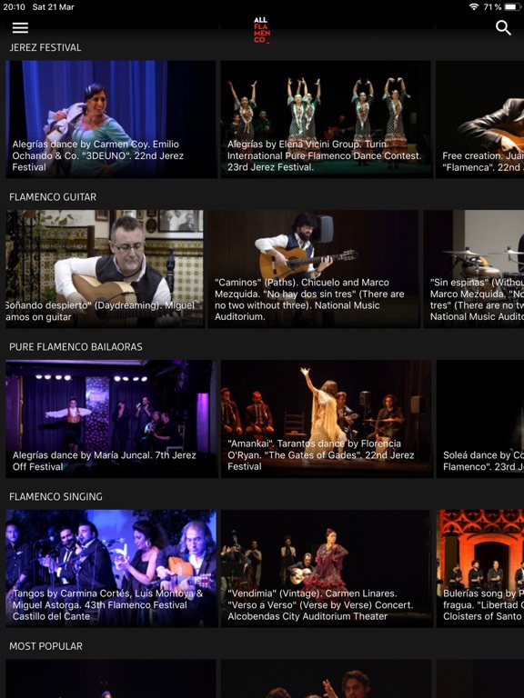 ALL FLAMENCO iPad screenshot