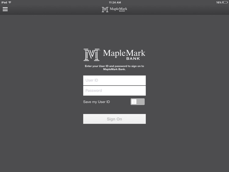 MapleMark Bank for iPad