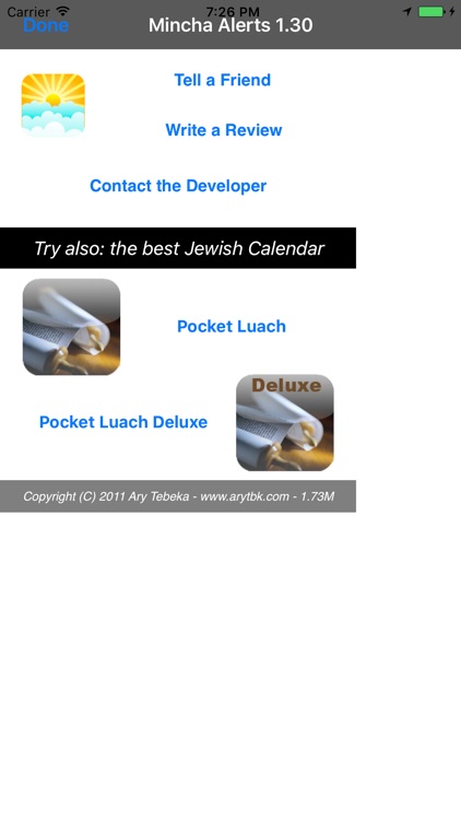 Mincha Alerts Prayer Reminders
