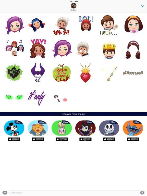 Disney Stickers: Descendants iPad screenshot 5 - Stickers app