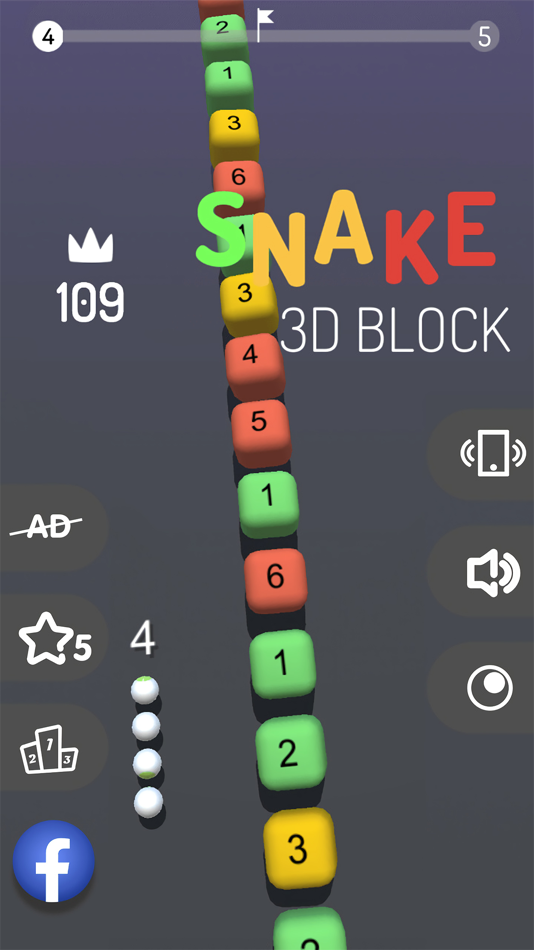 #4. 3D Snake Balls vs Block (iOS) 来自: Chengdu Qiying Science and Technology Co., Ltd.