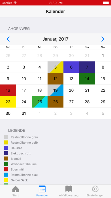 Abfallkalender Kirchlengern Screenshot
