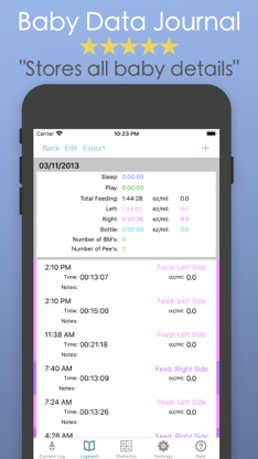 Baby Log & Breast Feeding App. screenshot 4