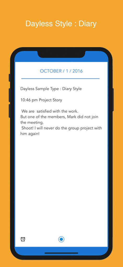 Dayless - Simple Diary App - dayless-diary-entry-interface
