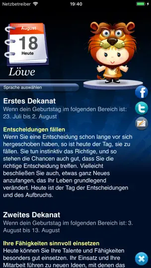 Screenshot von Horoskop HD auf dem iPhone 2