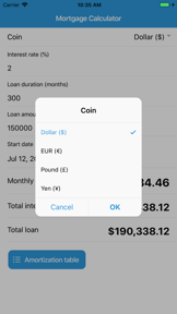 Mortgage & Loans Calculator screenshot