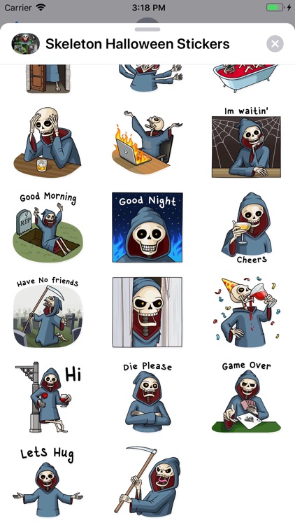 Skeleton Halloween Stickers