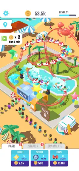 Game screenshot Idle Roller Coaster apk