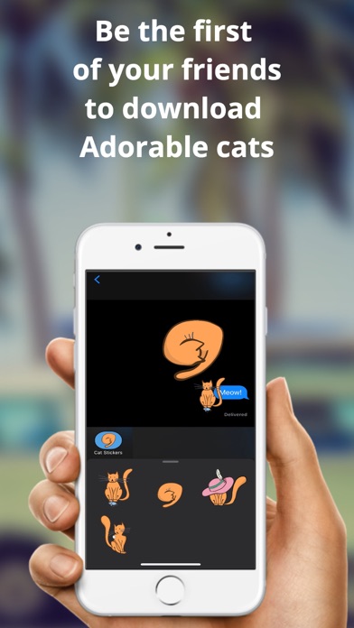 Adorable Cats iPhone screenshot 4 - Stickers app
