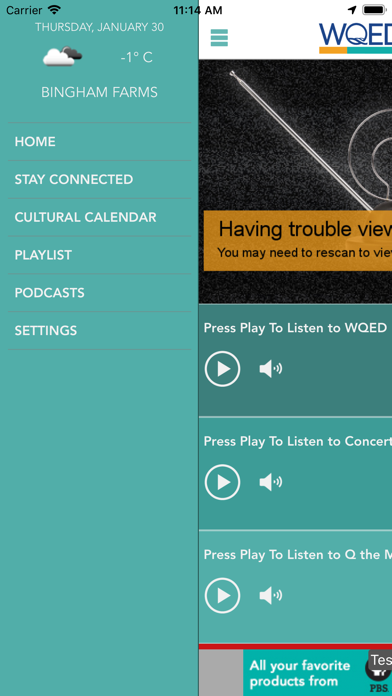 WQED-FM Screenshot