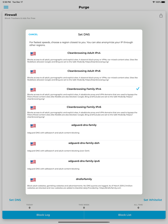 Screenshot #2 for Purge: Porn Blocker & Safe DNS