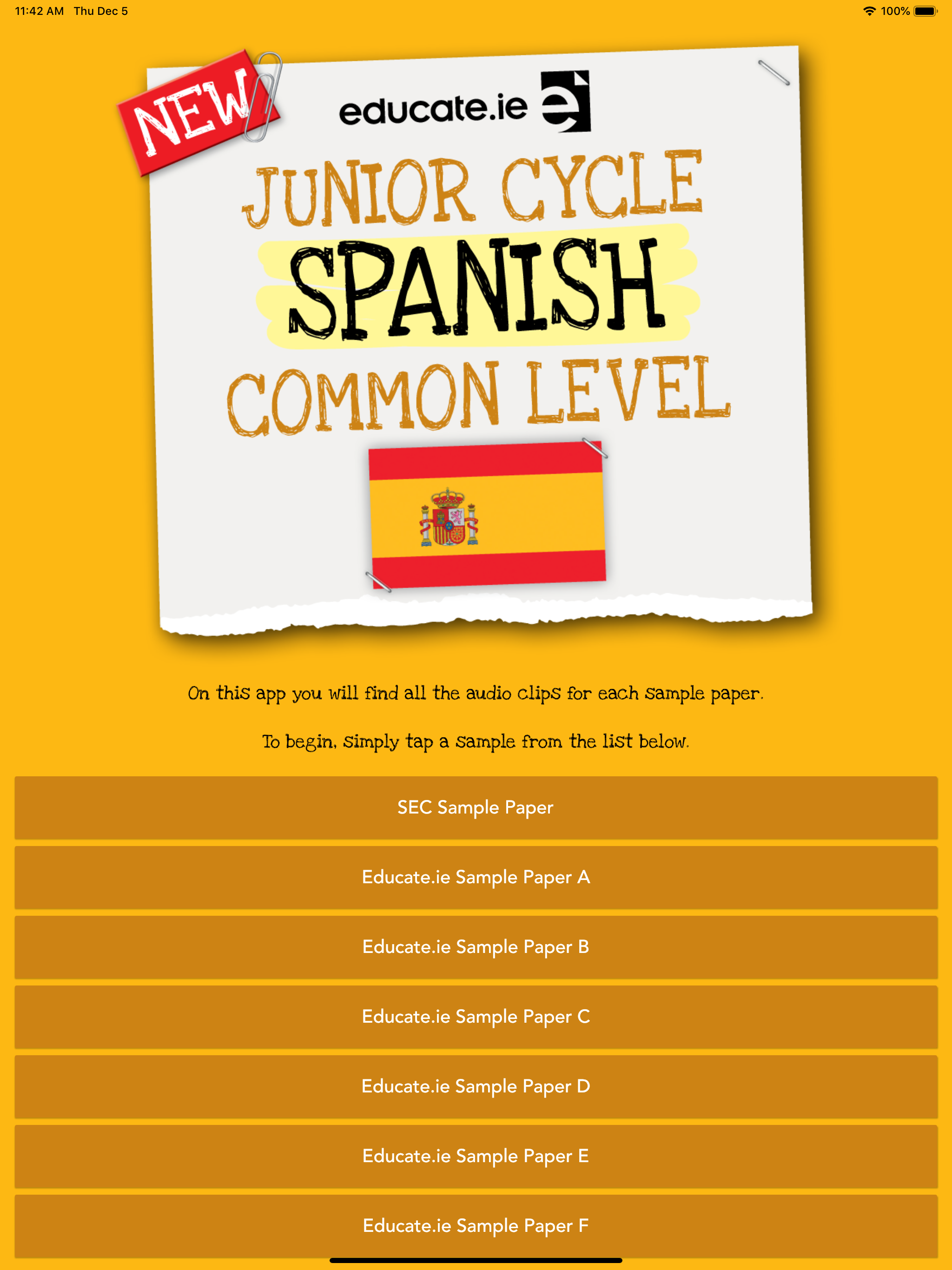 Educate.ie Spanish Exam Audio