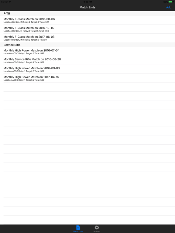 Screenshot #4 pour My NRA Rifle Match Score Sheet