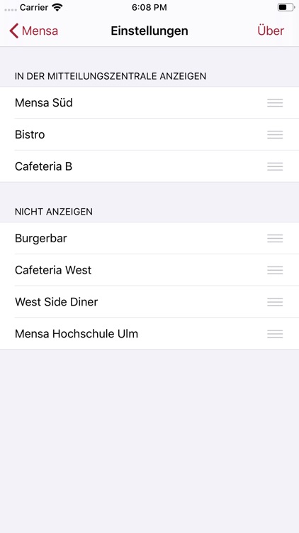 Speisepläne der Uni Ulm screenshot-3