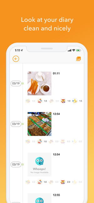 FoodyLife : Capture d'écran de l'application Food Diary