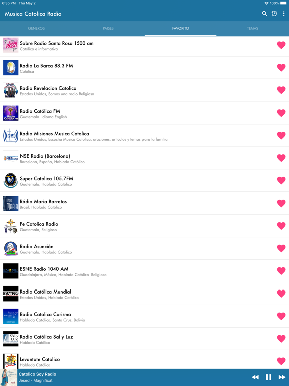 Musica Catolica Radio iPad screenshot 4 - Music app