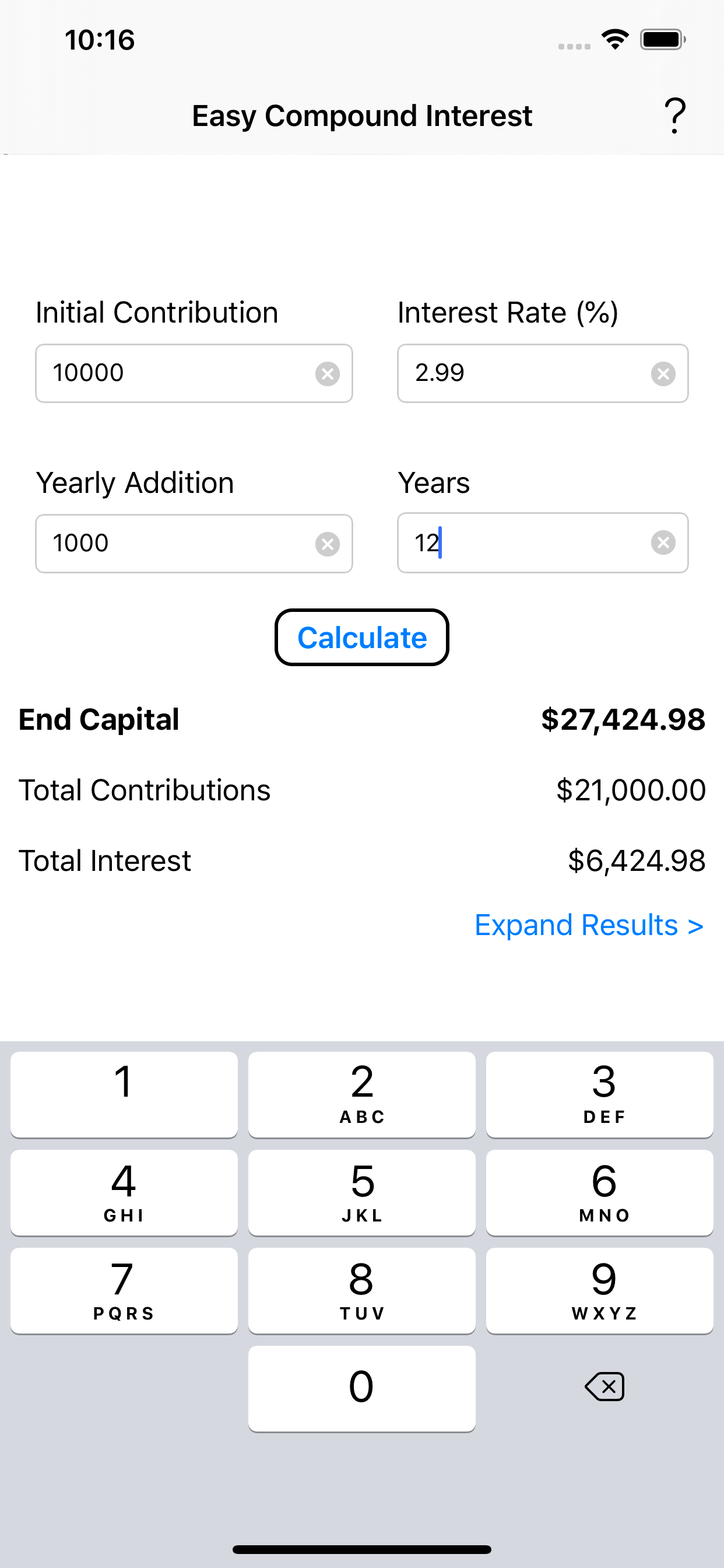 Easy Compound Interest
